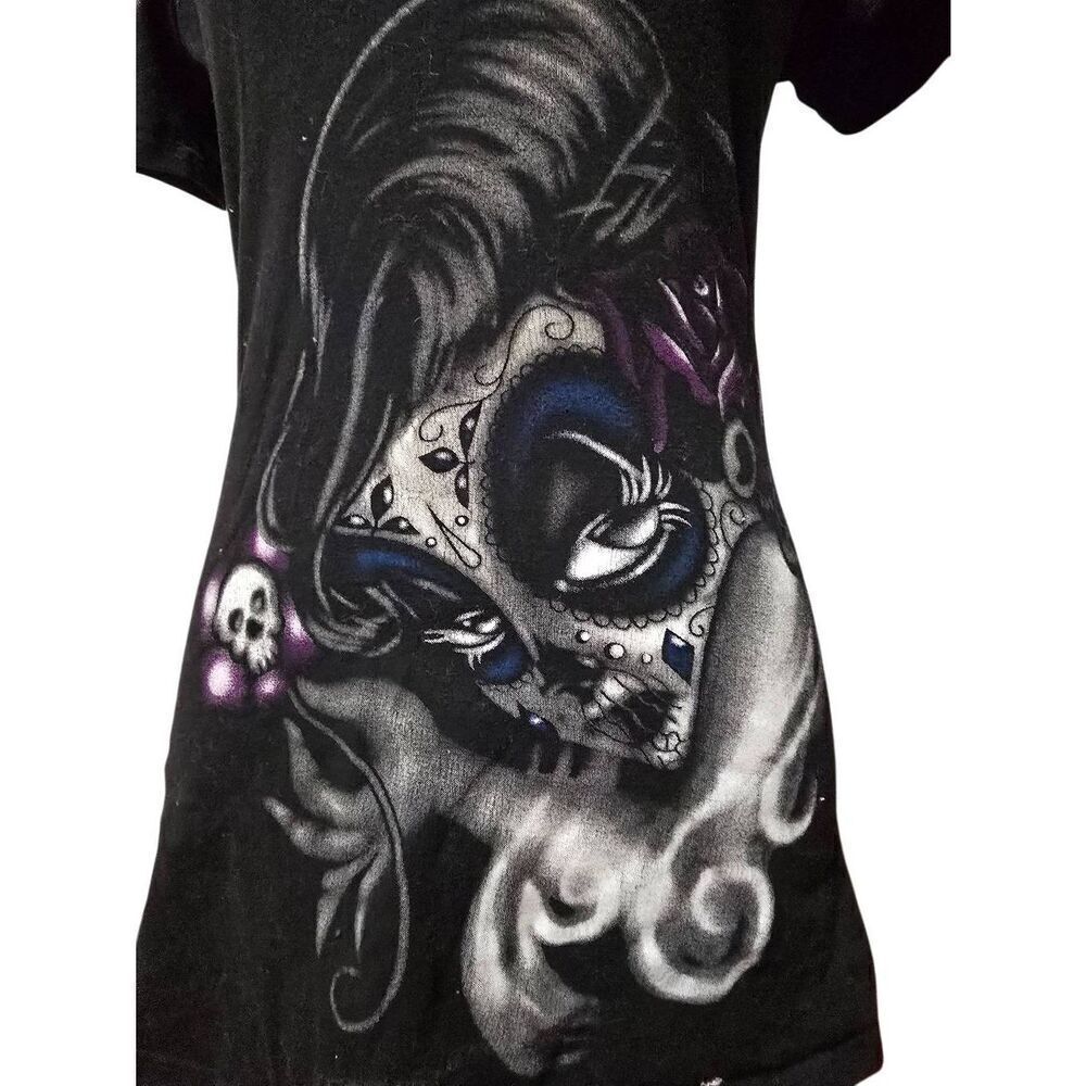 Jawbreaker V Neck Sugar Skull Top